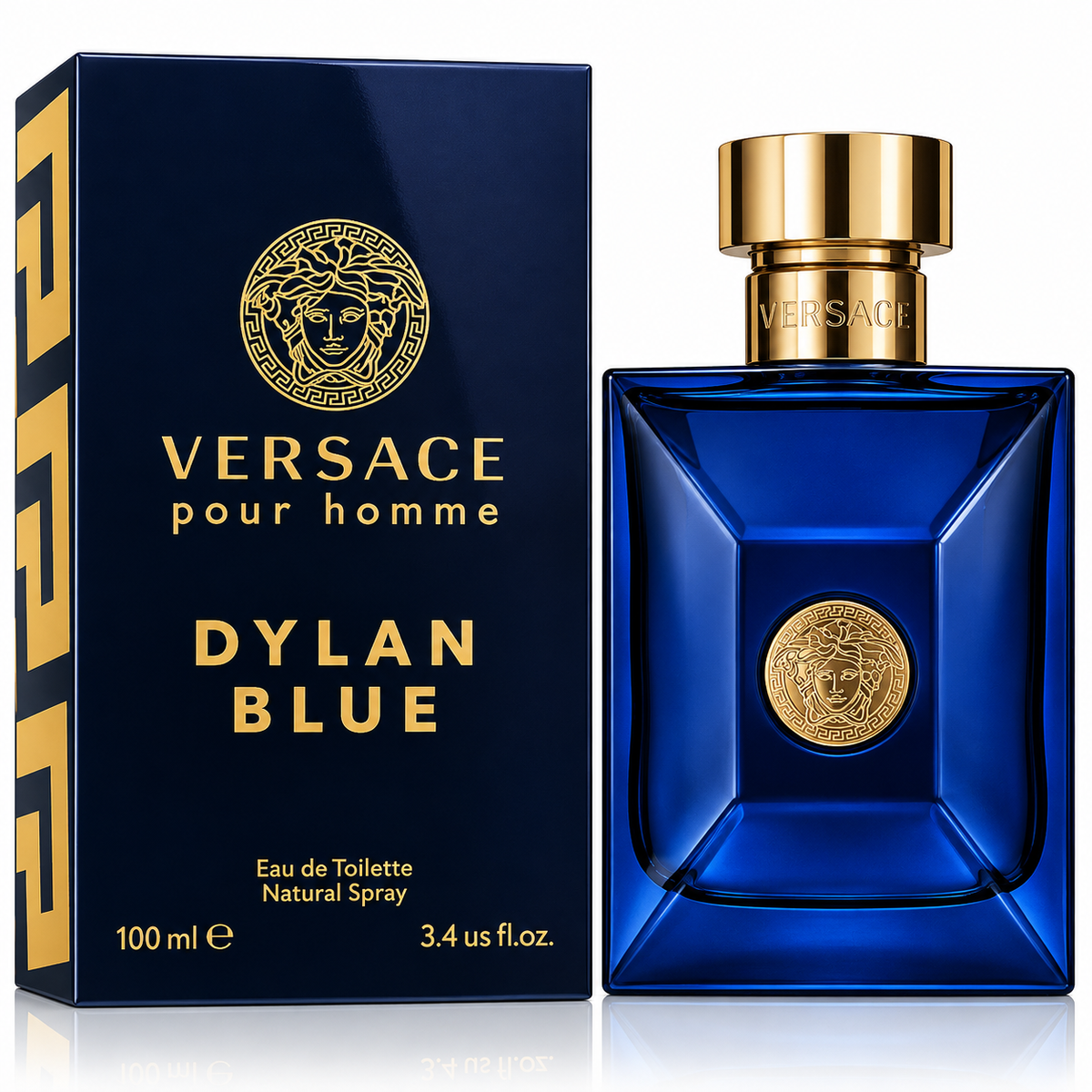 Versace Dylan Blue Pour Homme Eau de Toilette Spray for Men 3.4 oz