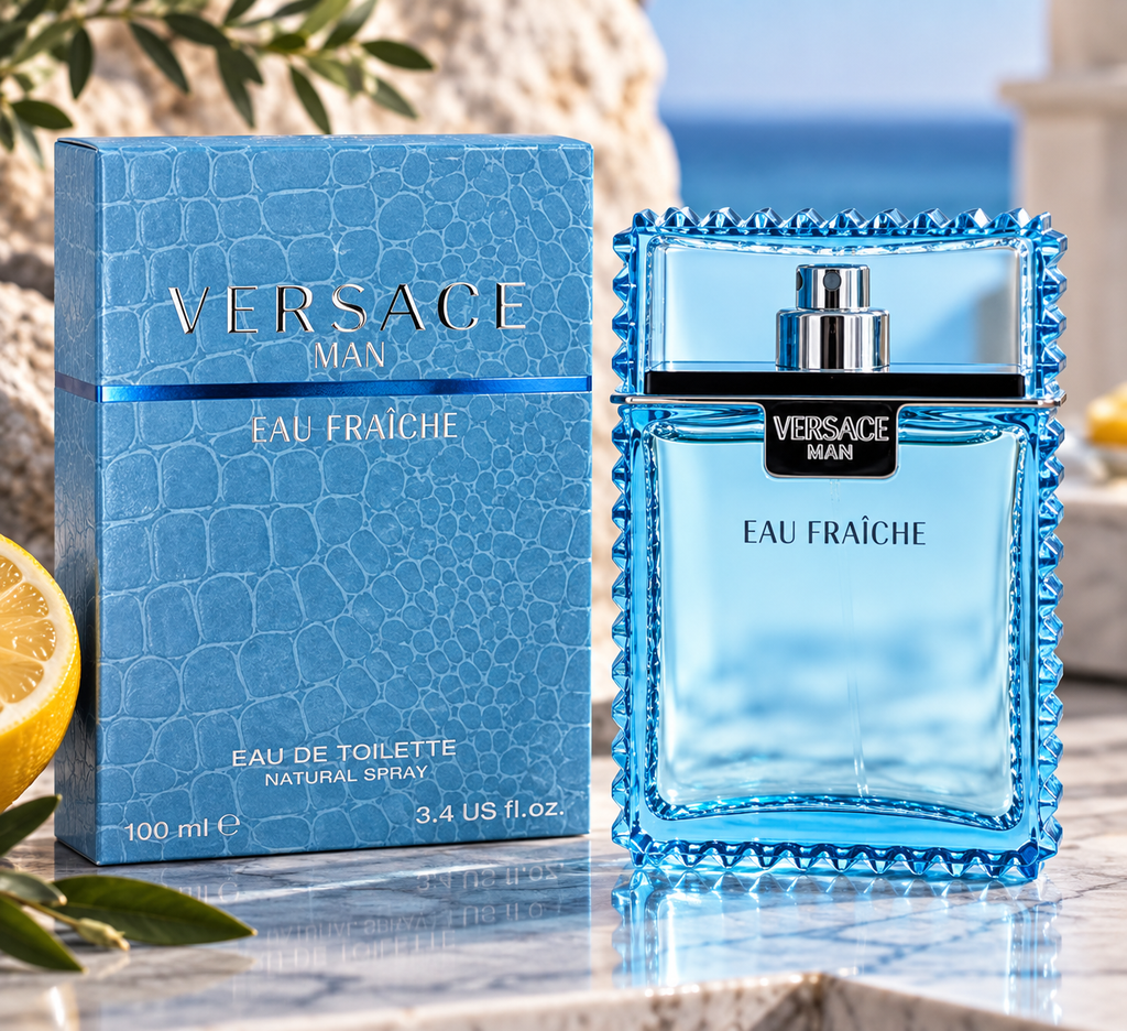Versace Man Eau Fraîche Eau de Toilette 3.4 oz Spray for Men