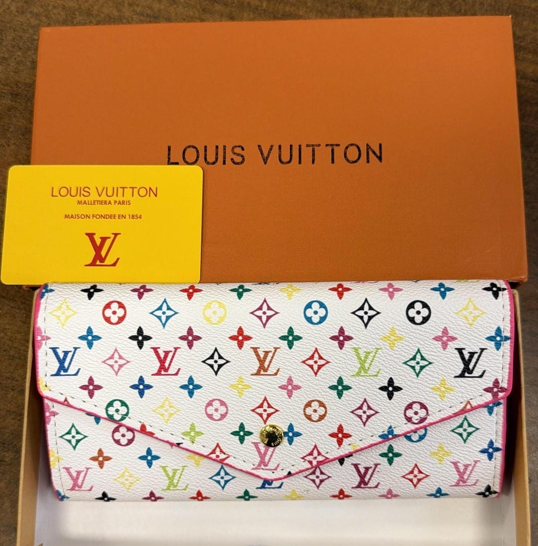 Louis Vuitton Sarah Wallet | White Multicolor Monogram