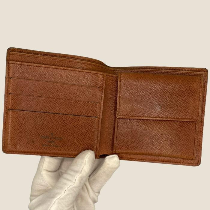 Louis Vuitton Monogram Marco M61675 Bi-Fold Wallet Brown Vintage
