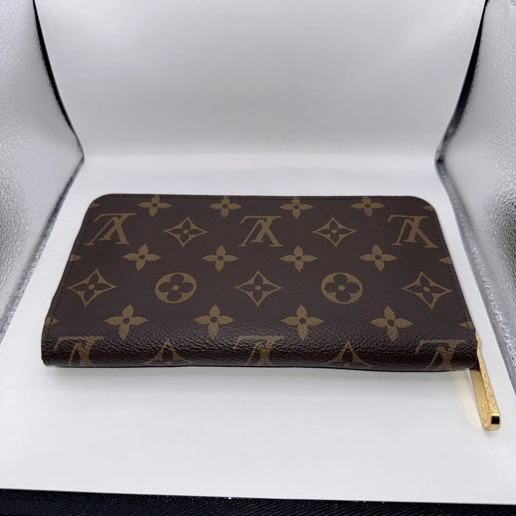 Louis Vuitton M60017 Zippy Wallet Monogram Canvas Brown Women's Wallet