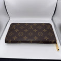 Louis Vuitton M60017 Zippy Wallet Monogram Canvas Brown Women's Wallet