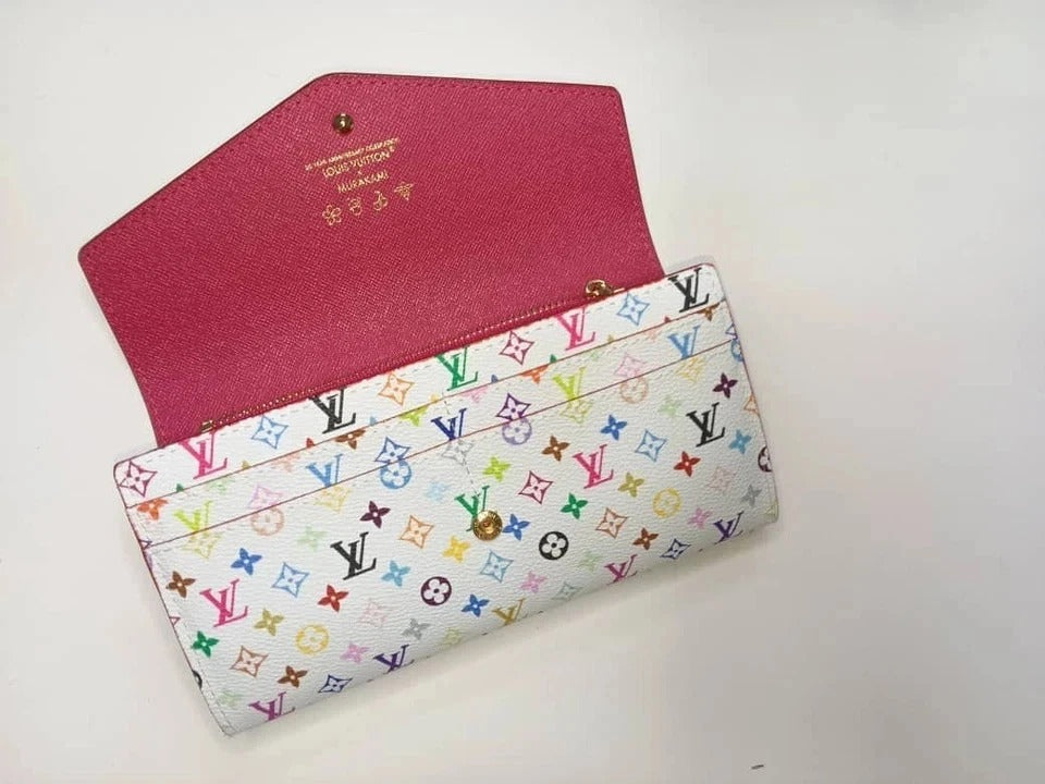 Louis Vuitton Sarah Wallet | White Multicolor Monogram