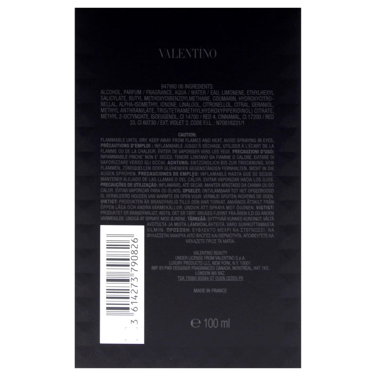 Valentino Uomo Born In Roma Intense Eau de Parfum 3.4 oz Men's Fragrance